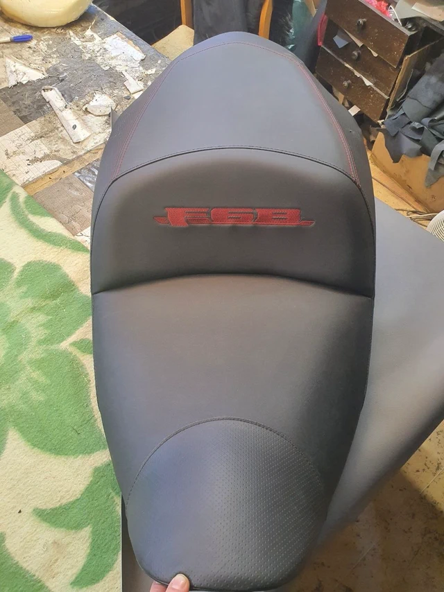 Motorcycle seat retrim