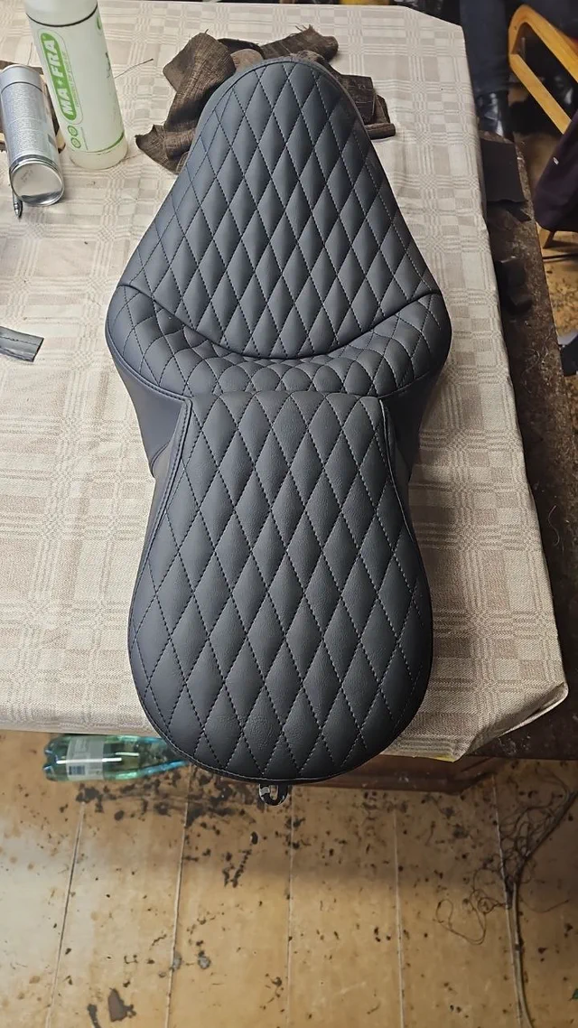 Motorcycle seat retrim