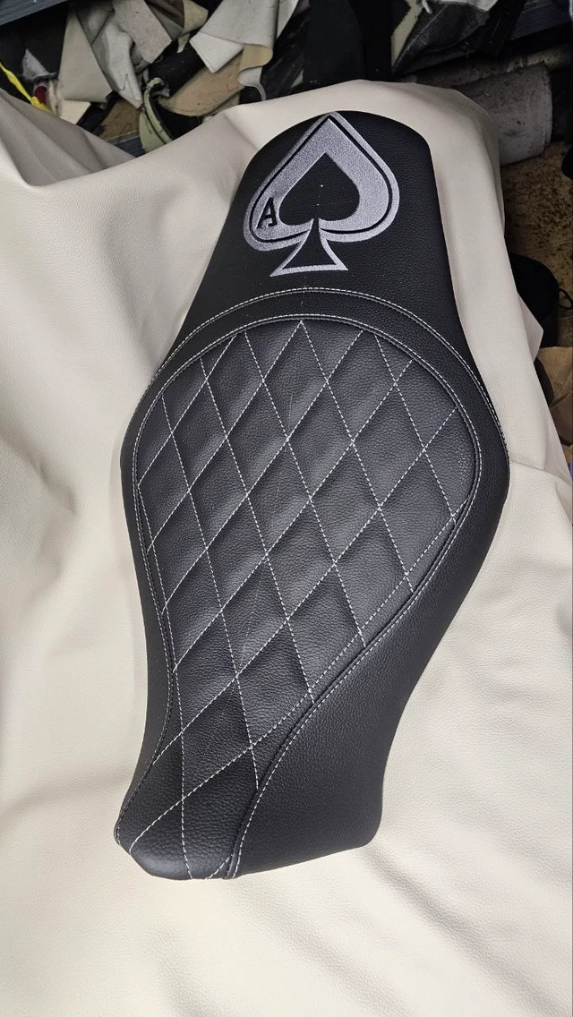 Motorcycle seat retrim